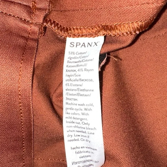 SPANX On The Go Ankle Slim Straight Leg Pant in Bronze Glow SMALL NWT FALL - Picture 6 of 9
